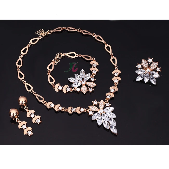 

African jewelry sets gold plated crystal women wedding accessories jewelry fashion bridal costume jewelry sets JS002, Various available