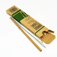 

Wholesale biodegradable bamboo Straws custom bamboo straw traveling set customized logo bamboo straw with packing