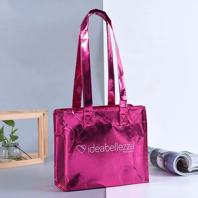 

Women Cosmetic Laser Non Woven Fabric Tote Bags With Custom Printed Logo, Customized