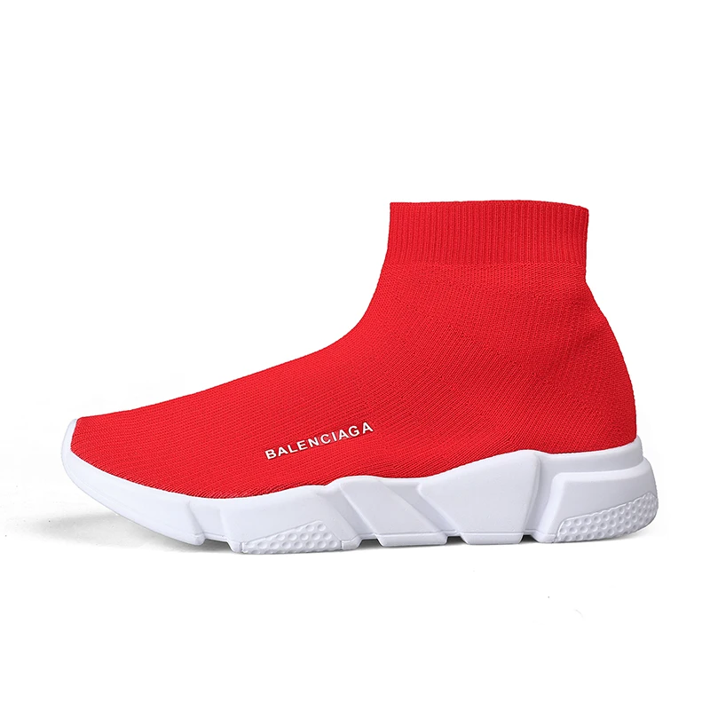 

wholesale high quality casual sneakers thick sole female platform couple high top women sock shoes