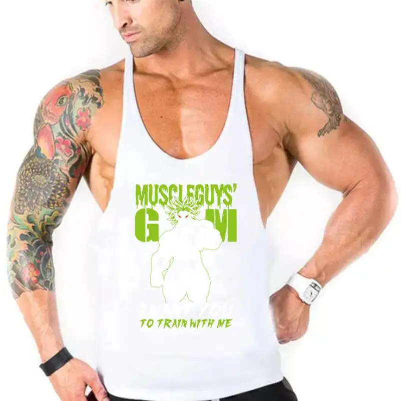 
Good quality men fitness vest muscle wear bodybuilding cloth gym T shirt sports wear 