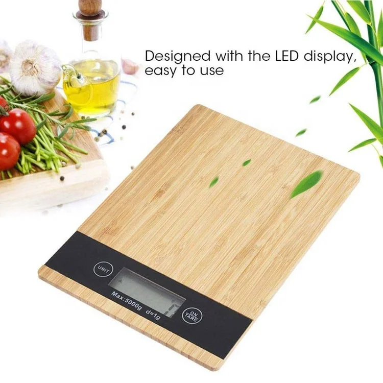 

Bamboo Kitchen Weighting Scale Food Processing Machines in 2019 Digital Display Rectangle Support TV Shoppingsuper Markets