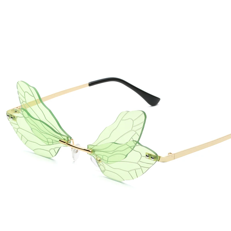 

2021 customizable color luxury ladies rimless glasses sunglasses, 7 colors