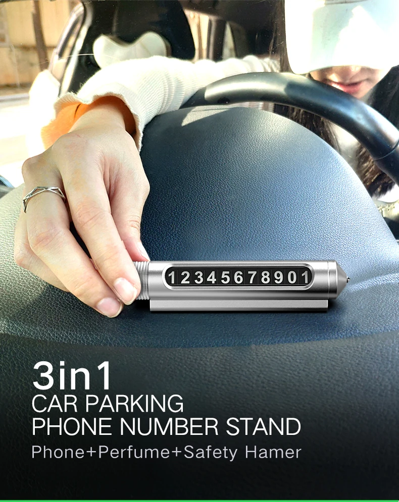 Innovative Design Hidden Car Temporary Parking Phone Number Luminous ...