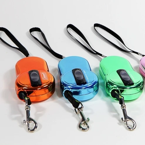

Small retractable easy carry portable mini cute dog leash, Blue pink or customized color