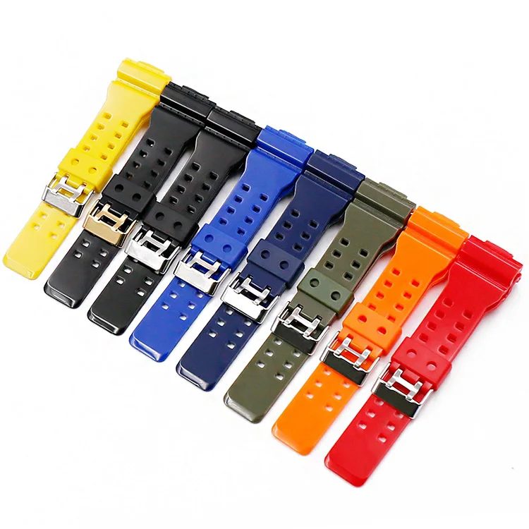 

Lianmi resin watch with men's pin buckle rubber strap for Casio G-SHock GAX GA GD GLS100 110 120 bracelet watchbands, Multi colors/as the picture shows