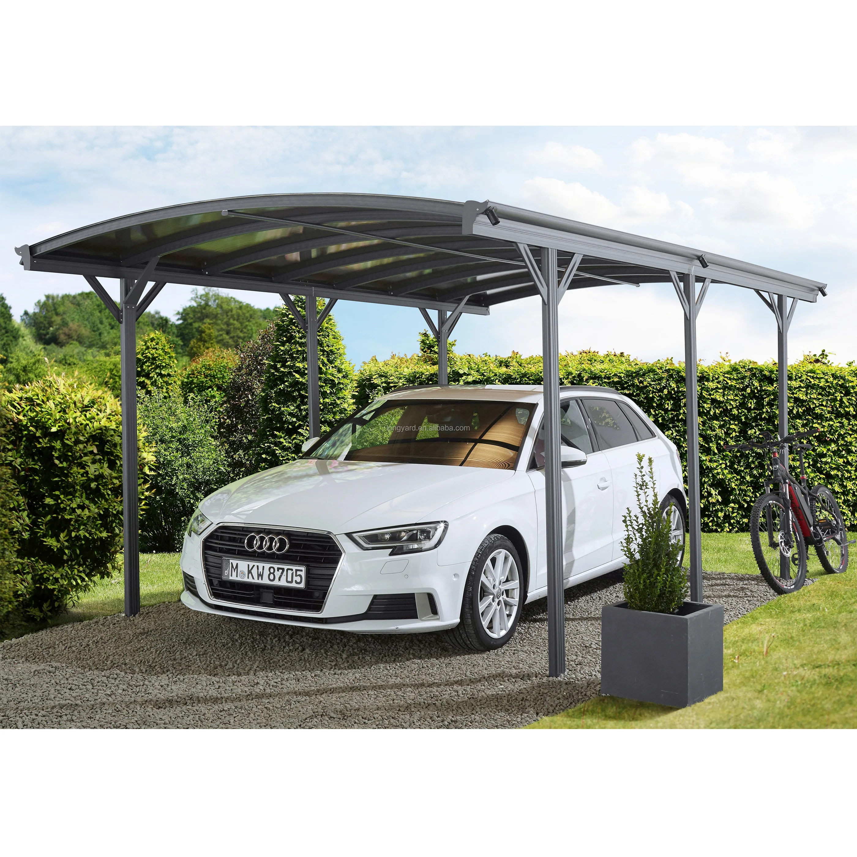 Good Beautiful Aluminum Carport,Modern Galvanized Car Shelter,White ...