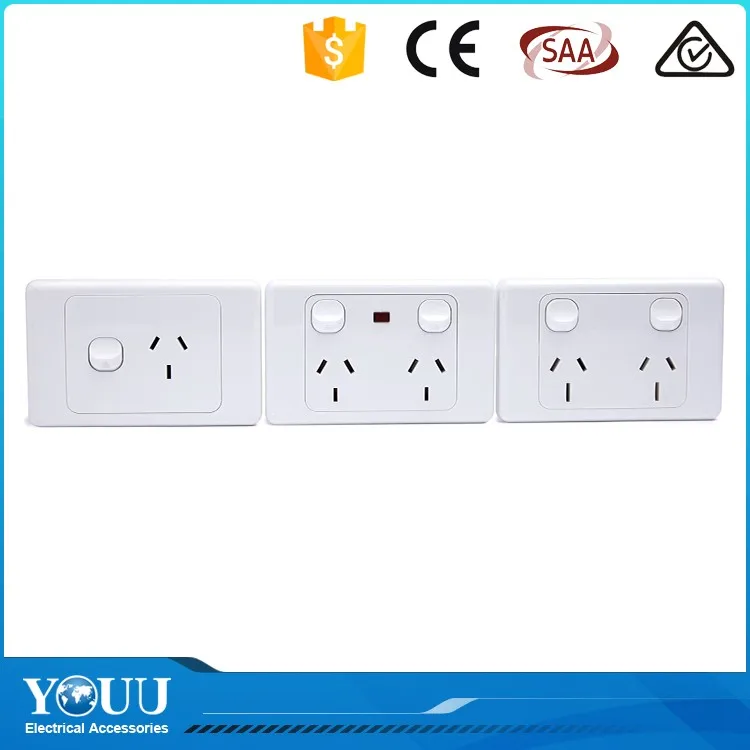 Imported Goods 2 Gang 2 Way Push Button Light Electrical Wall Switch For Home