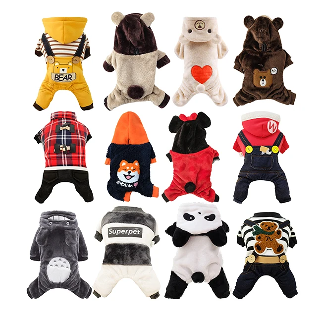 

Soft Warm Fleece Pet Dog Jumpsuits Clothing Pajamas Puppy Clothes Coat Jacket Chihuahua Yorkshire Ropa Perro, Multi colors