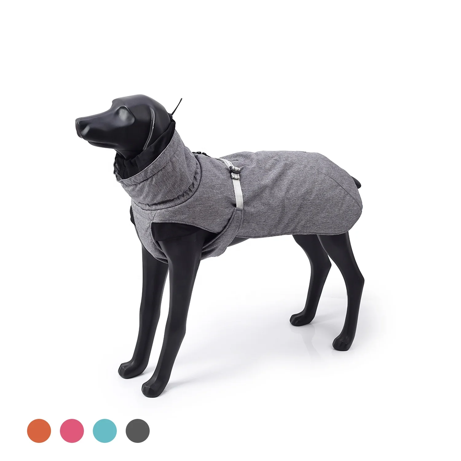 

BlackDoggy Fashion Grey Winter Water Repellent Pet Clothing Sport Clothes for Dogs