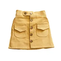 

Casual Girls Skirts Autumn Winter Children Buttons Clothes Kids Corduroy Skirt Baby Little Girl Skirts