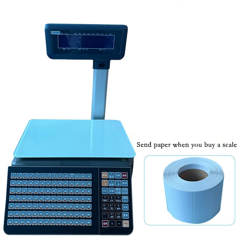 

Multi language low cost lcd display Commercial Scale Price Computing Scale print barcode sticker Barcode Label Printing Scale