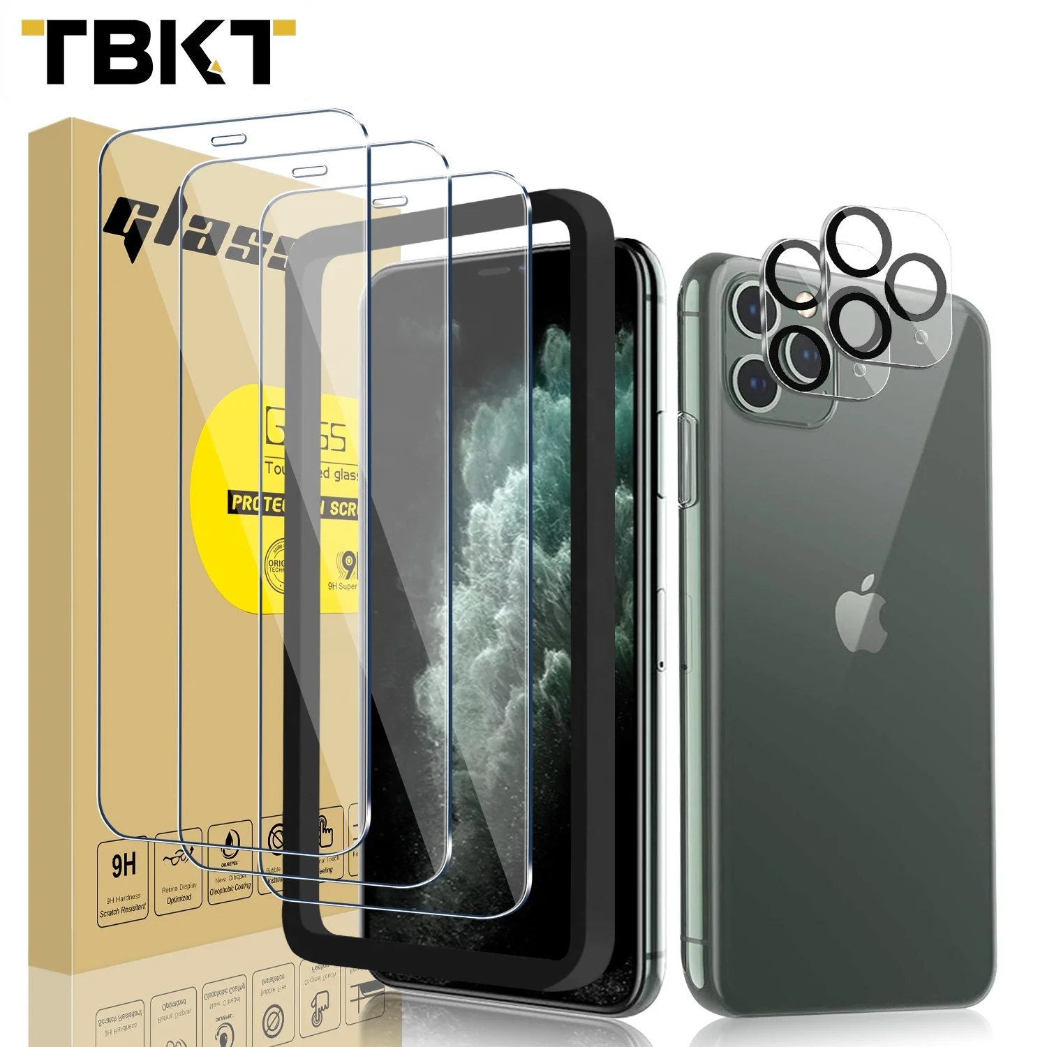 

3D Screen Protective film for iphone 11Por 5.8 Tempered film 3+2 camera cover 0.33mm Fine hole Srceen protector Janpan AGC Glass