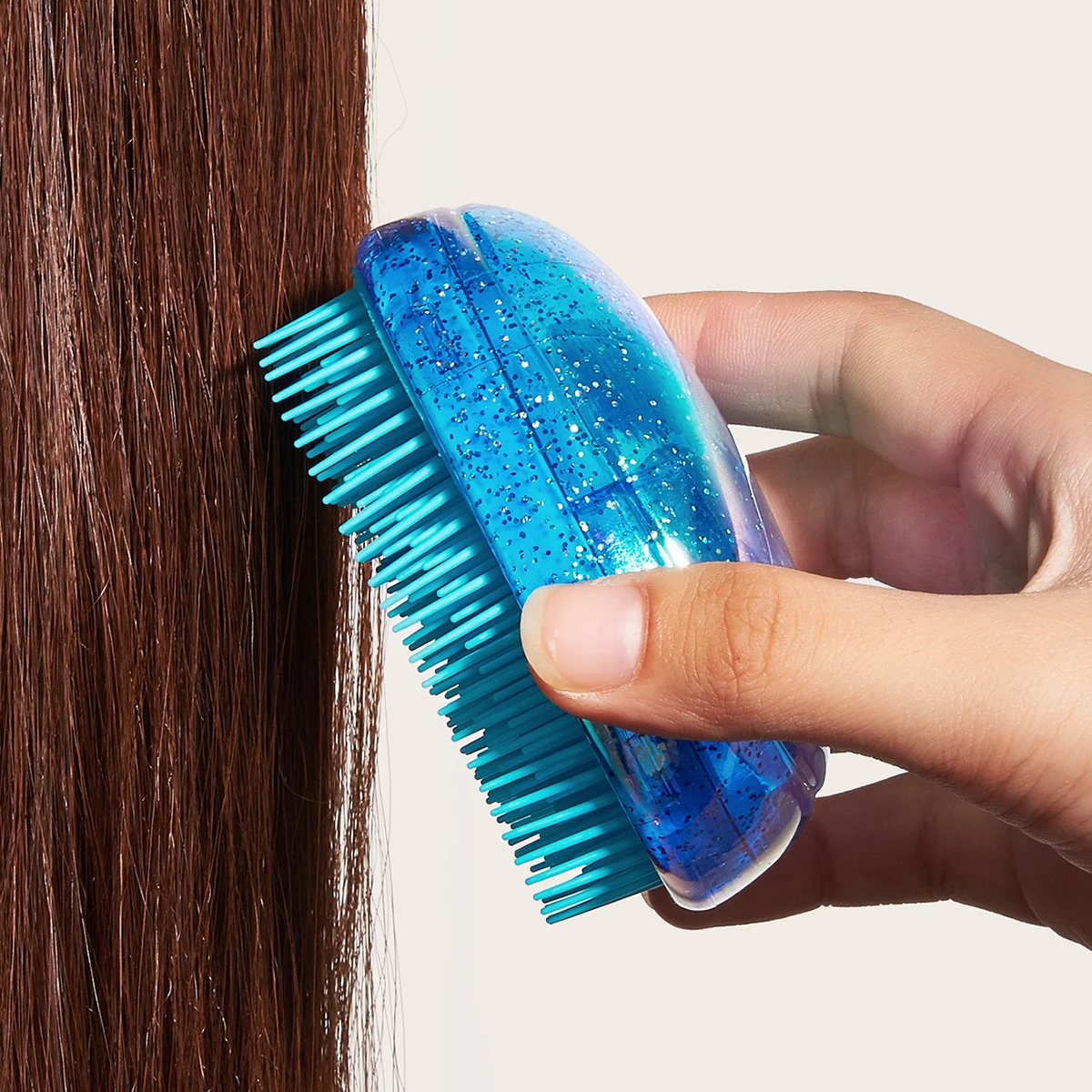 

Hair Brush Mini Egg oval Shape bling Hair Brushes Detangling Comb Salon Hair Care comb For Travel