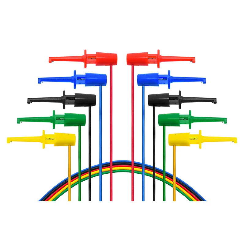 5pcs Colorful Mini Grabber Test Leads Test Hook cable for Multimeter Electrical Test - ANKUX.COM