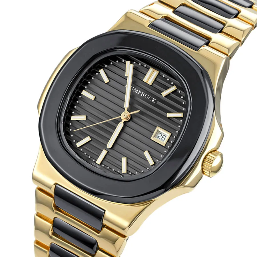 

HUMPBUCK Japanese Watch Silver Golden Men Relojes Para Hombres Watches Luxury Mens Waterproof Reloj De Lujo