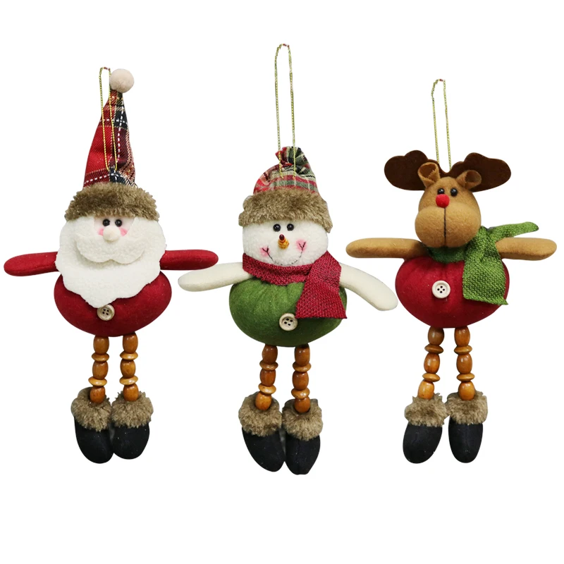 

6pcs/Set Lovely Christmas Tree Dolls Toy Santa Clause Reindeer Snowman Doll Christmas Gifts Wholesale decoration figures