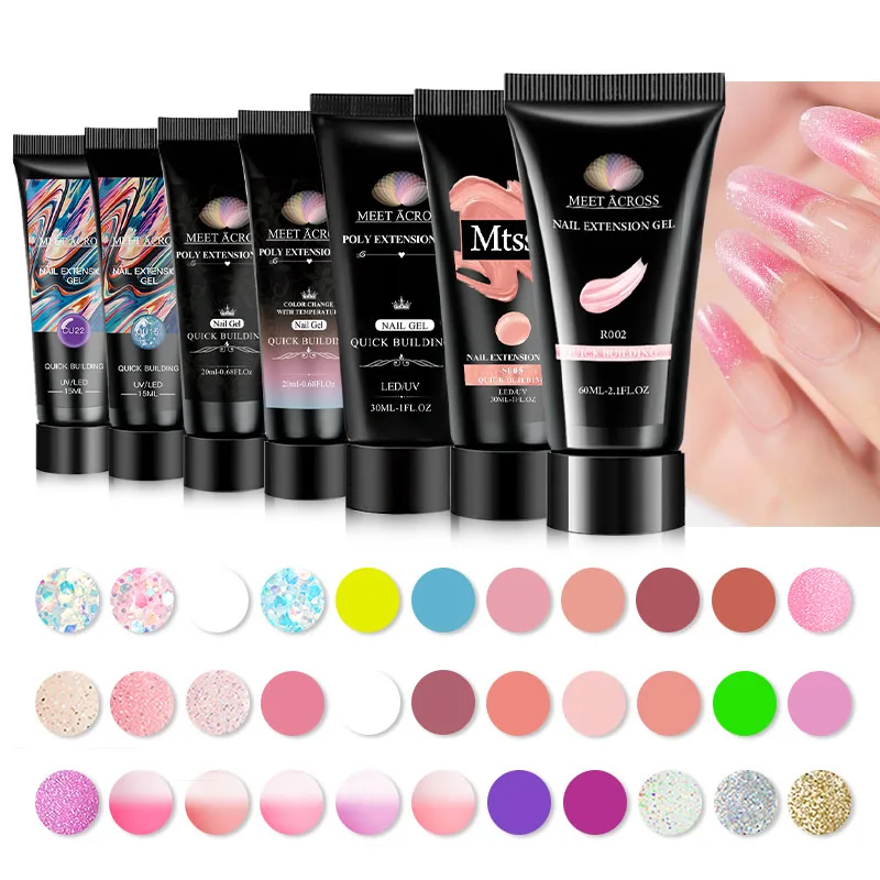 

Nail Extension Nails Colors Free Samples Acrylic Private Label Polish Heat Changing Online Uv Poly Gel, 35 colors for chosen