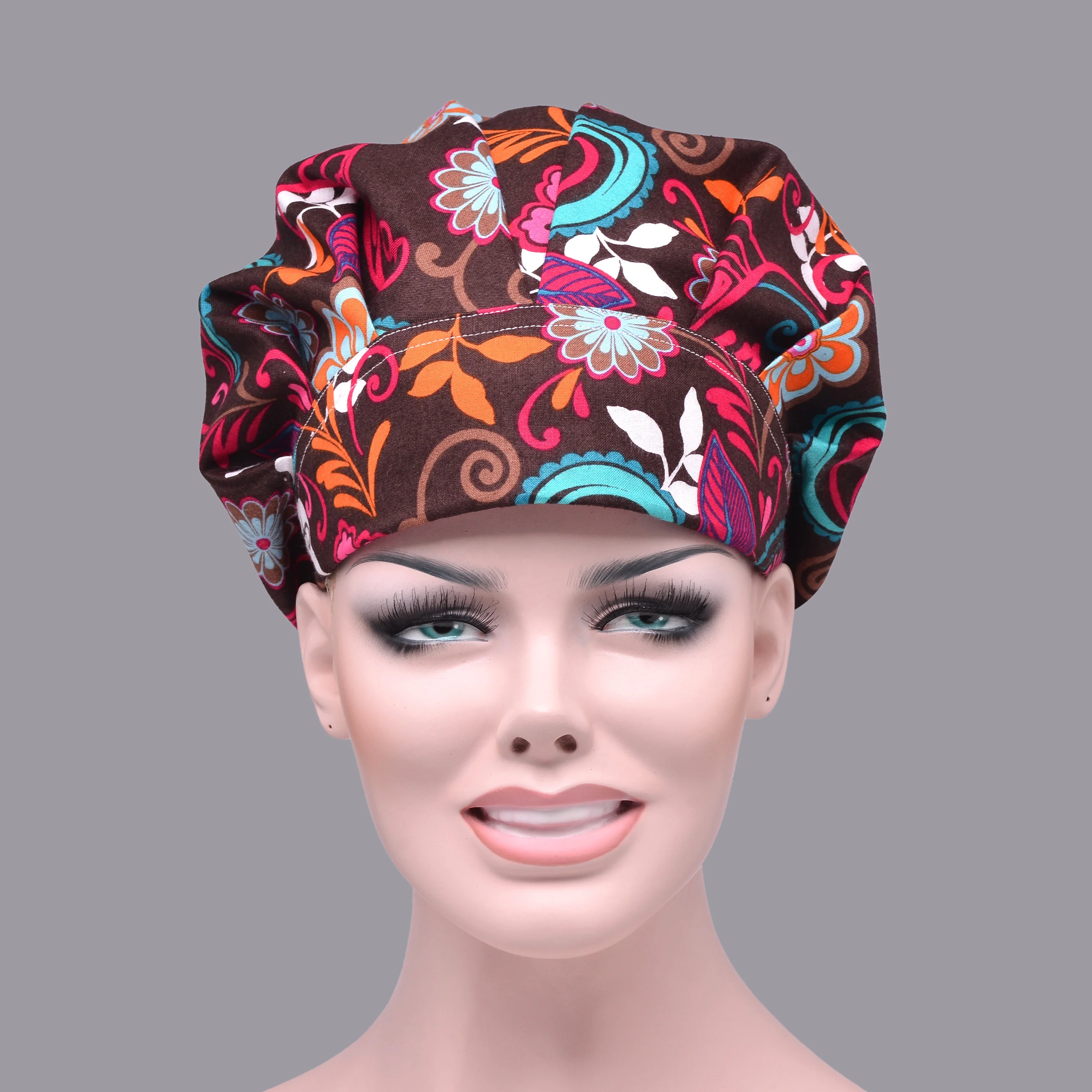 

Best sell nurse hats with printing pattern, Rich in color