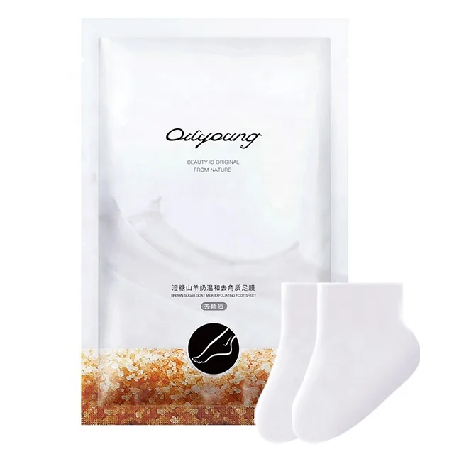 

Private Label Peel Mask Brighten Soften Repairing Nourishing Moisturizing Brown Sugar Goat Milk Exfoliating Foot Sheet