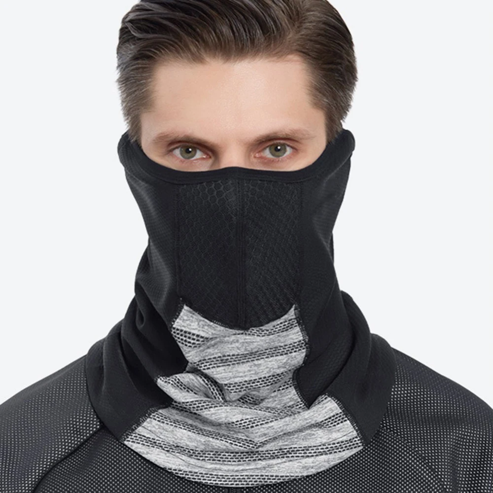 

FunFishing Hot Sale Outdoor Fall Winter Cationic Brushed Self-heating Meltblown Cloth Filter Thick Cycling Mask, Red light grey dark grey