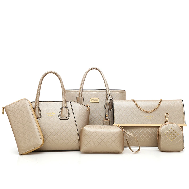 

2020 new fashion high quality cheap simple women's leather luxury handbag sets