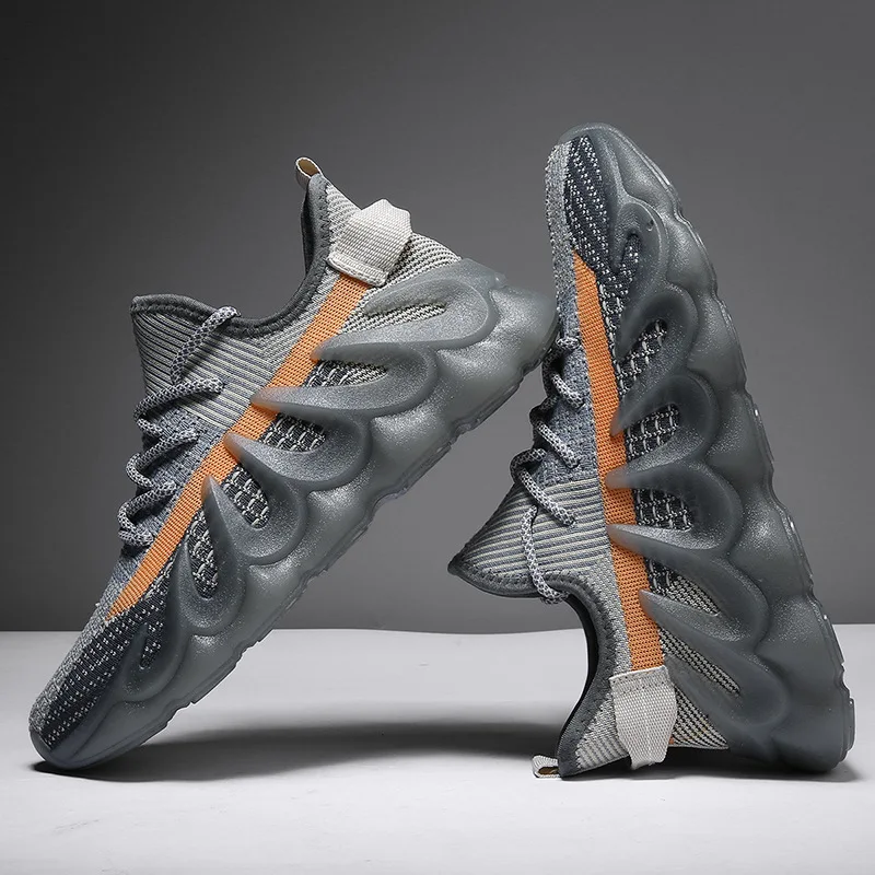 

Clear Out Sole Ultralight Quality Casual Men Shoes Breathable Fashion Men Sneakers, Black,grey, dark grey