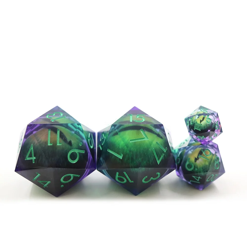 

Oem Customize Cheap Dice Dungeons And Dragons D20 50Mm Purple Liquid Core Dice Jumbo Single Dice