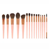 

15pcs pink point handle makeup brushes free samples powder makeup brush portable powder makeup brush portable