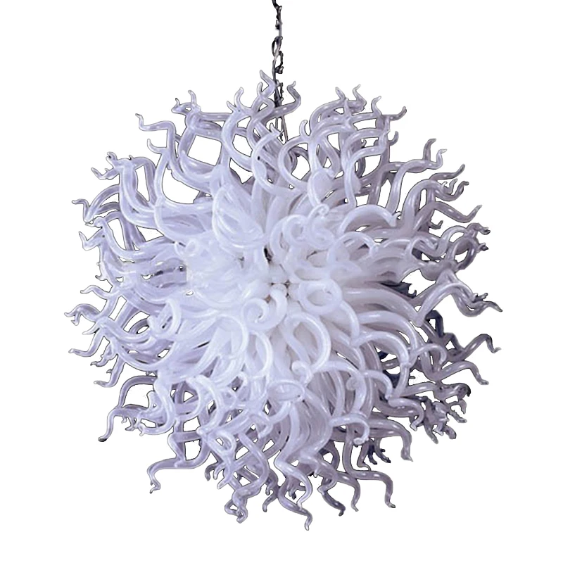 

Brand White Hand Blown Glass Chandelier Light AC 110V 220V Custom Pendant Lights Modern led Art Europe Style Chandelier