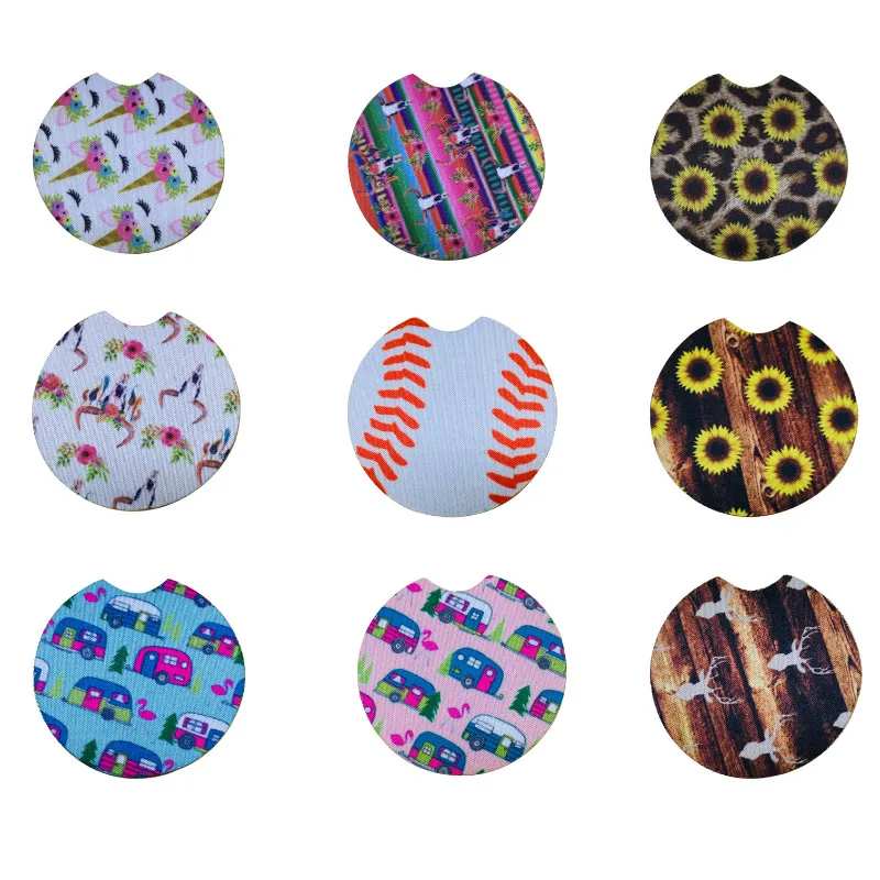 Ready to ship anti-slip car cup coasters/mats natural rubber.jpg