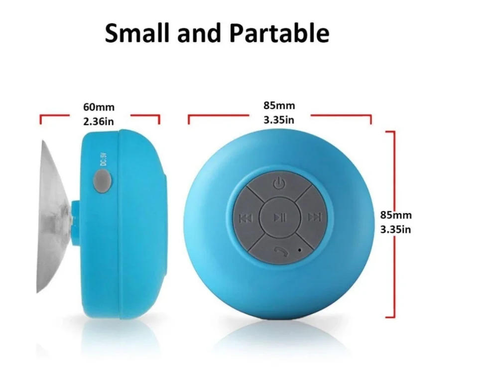 Multifunction Music Player Outdoor Wireless Portable Hand Free Waterproof Shower Bluetooth Speaker Super Bass Stereo Speakers - ANKUX.COM