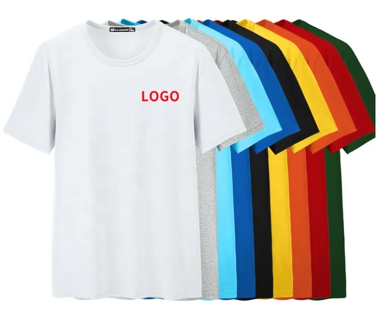 

2019 Wholesale high quality hot selling custom logo printed t-shirt casual camisas blank 100% cotton t shirts