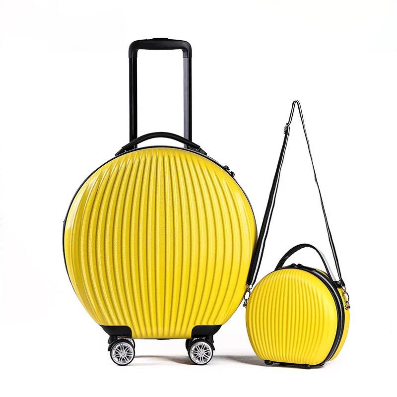 

Shell Design Round Luggage Sets 18inch Trolley Suitcase With 9inch Handbag Set Cabin Luggage Set of 2, 6colors existing