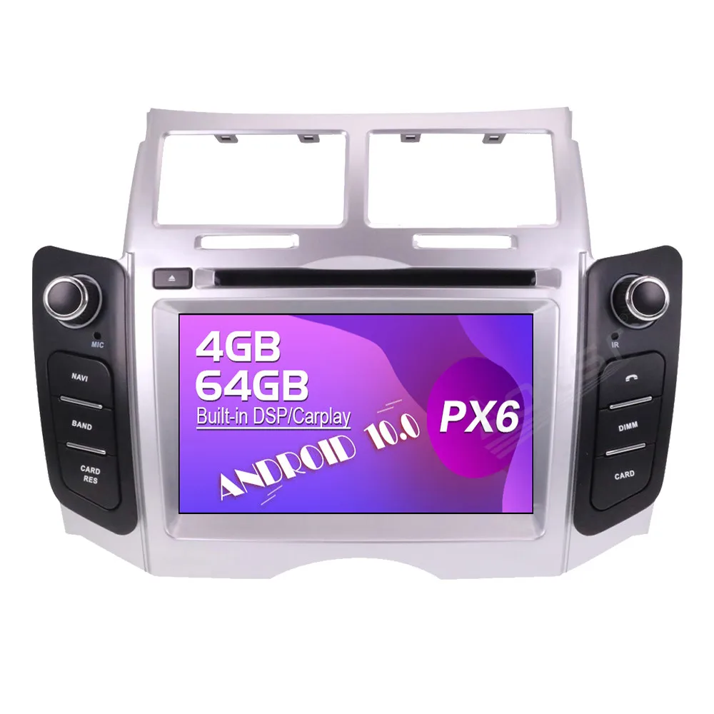 

64G Android Touch Screen Car Video Radio Stereos DVD Player Multimedia System For Toyota Yaris 2005-2011 GPS Navigation