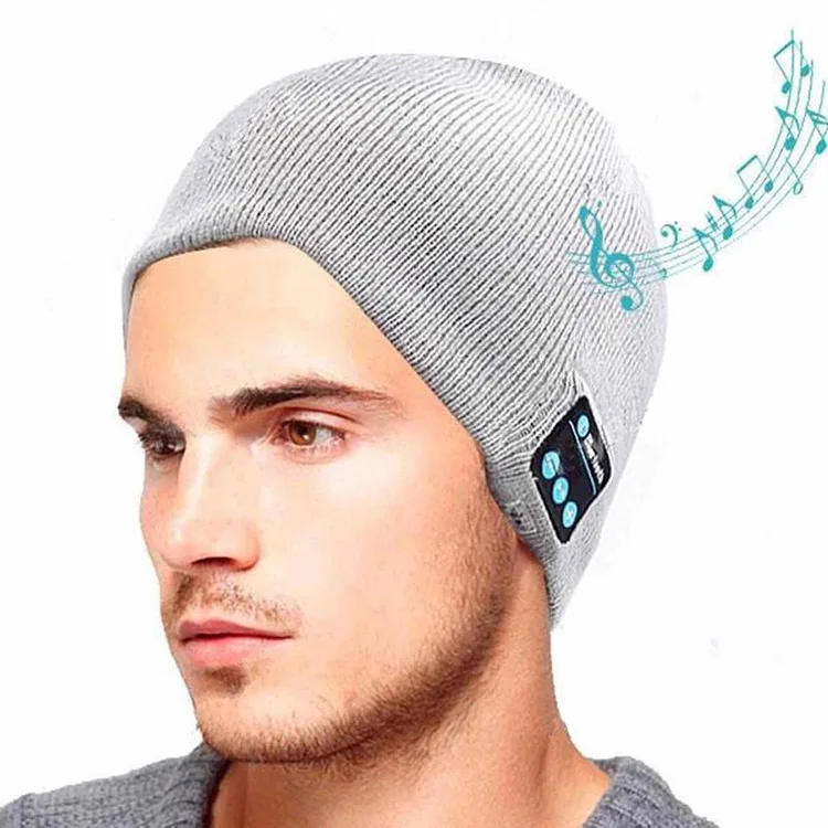 

Men and Woman Blue tooth Beanie Hat knitting Wireless Running Headphones Earphones Music Hat with Stereo Speakers Headwear, Black/blue/gray/browm