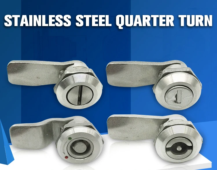 304 stainless steel triangular key quarter turn lock