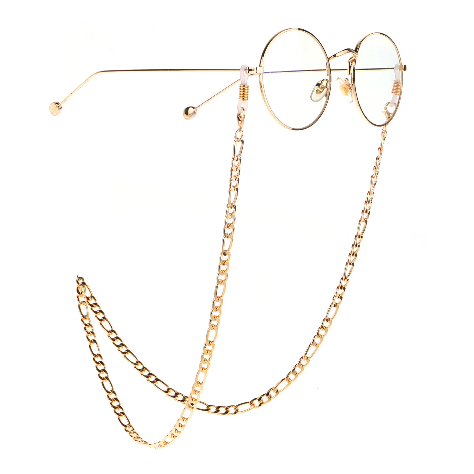 

3+1 Men Women Unisex New Arrived Designer Gold Plated Metal Stainless Steel Eyeglass Eye Sunglasses Glasses Holder Chains