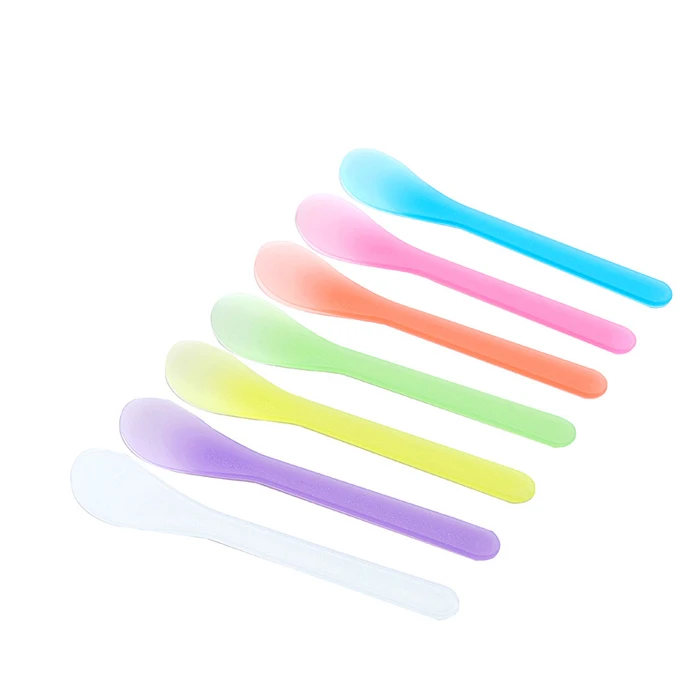 

DIY Mini Plastic Facial Spatula Stick Cream Mixing Spatulas Spoon Makeup Cosmetic Tools, Transparent,pink,purple,green,blue,yellow,orange