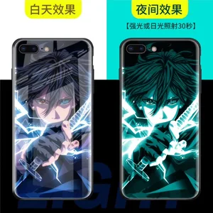 Redian luminous tempered glass night light phone case for iphone 11 xi designer for iphone x 10 8plus 7plus xr xs case