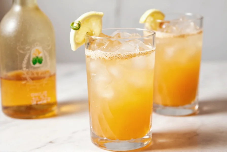 Step-by-step preparation of ginger beer mocktail with fresh ingredients