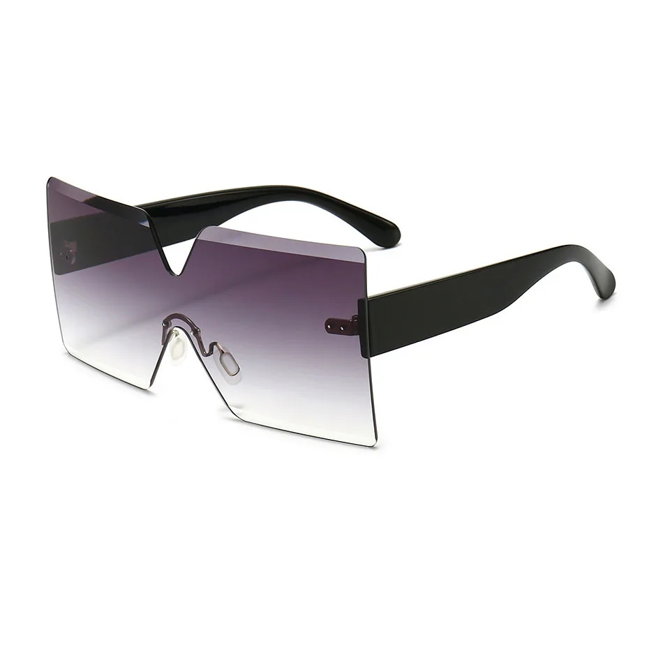 

New style super large square PC frame women fashion glasses 2021 sunglasses