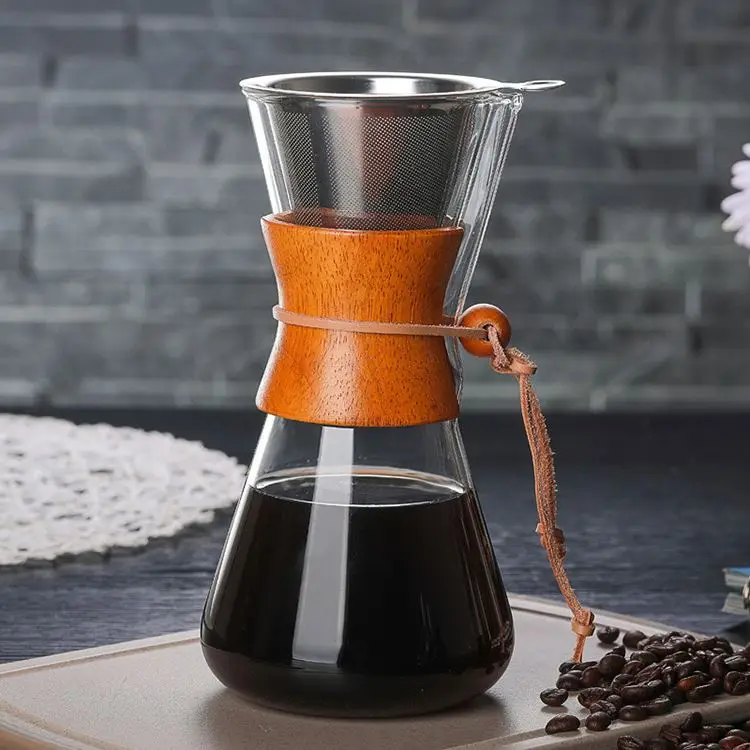 

Factory directly sell 600ml classic shape coffee pot Borosilicate Glass tea coffee pot