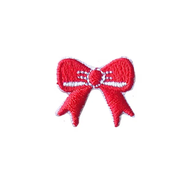 

Custom chenille gum embroidered patch, Bows self - adhesive for children's clothing, Pictures show or customized