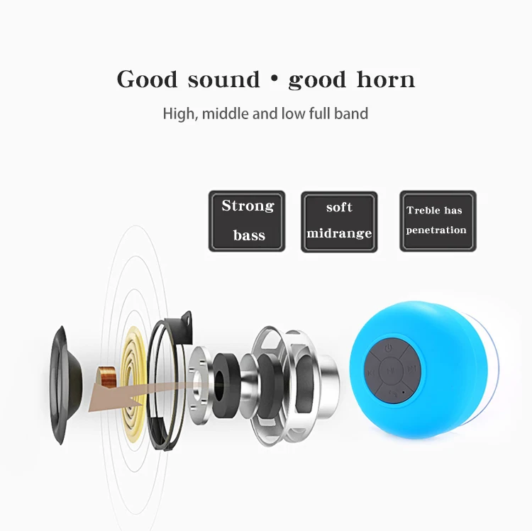 Shenzhen Factory Supplier Wholesale CE FCC ROHS IPX4 Waterproof Cheap Mini Round Shape Portable BT Speaker with MIC - ANKUX.COM