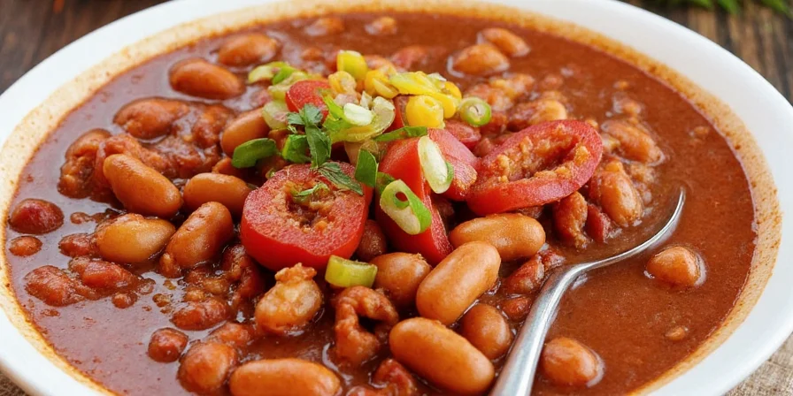 Step-by-step photos of making the chili recipe
