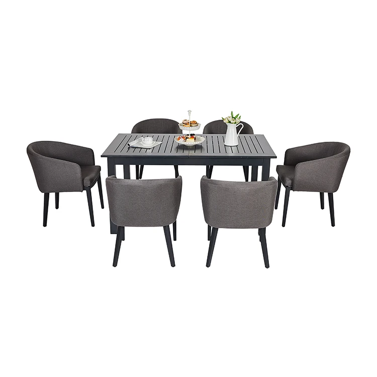 New China Fabric Garden Dining Set Fabric Sofa Kitchen Dinging Table