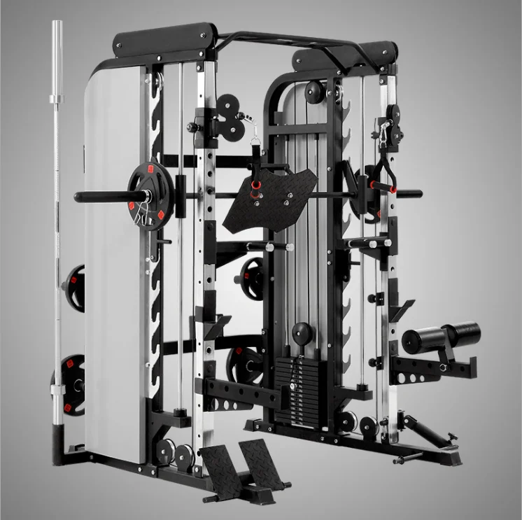

2021 Gym Equipment Squat Rack Home Gym Smith Machine Fitness Equipment 3D Smith Machine, Customized color