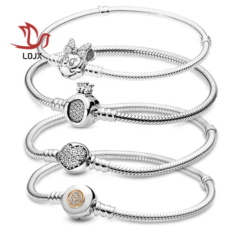 

LDJX-J12 New design Wholesale 925 sterling silver bracelet high quality classic suit charm bracelet jewelry, As the picture