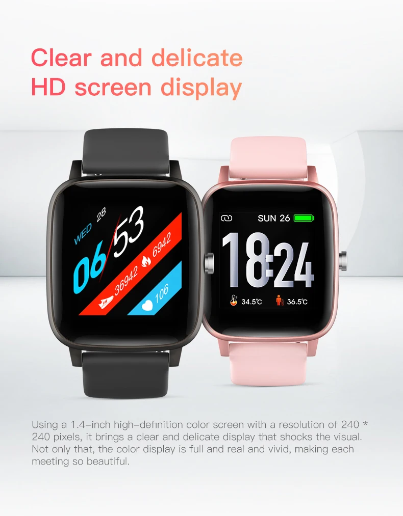 Smart Watch Measure Body Temperature Smart Watch With Heart Rate T98 ...